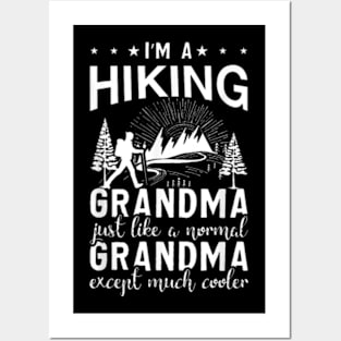 Funny Hiking Grandma Hiker Gift Grandmother Shirt Ladies T-Shirt Posters and Art